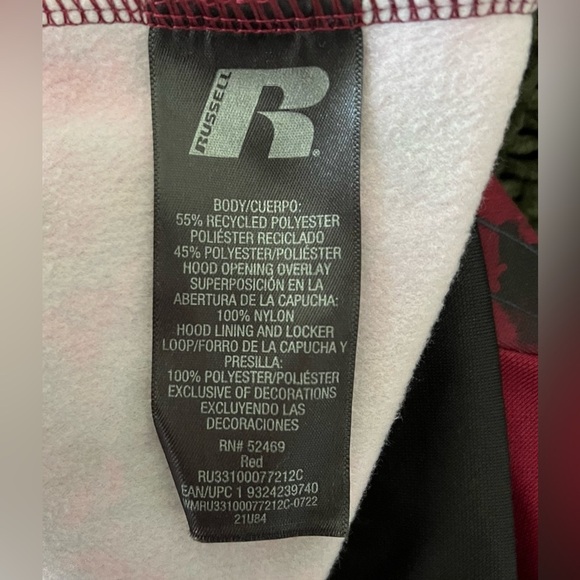 Russell Youth Red & Black Dri-Power 1/2 Zip Performance Pullover; Size M (8) - Picture 7 of 10